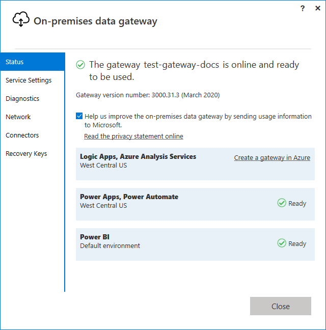 Summary of Data Gateway - Power BI Data Gateway
